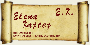 Elena Kajtez vizit kartica